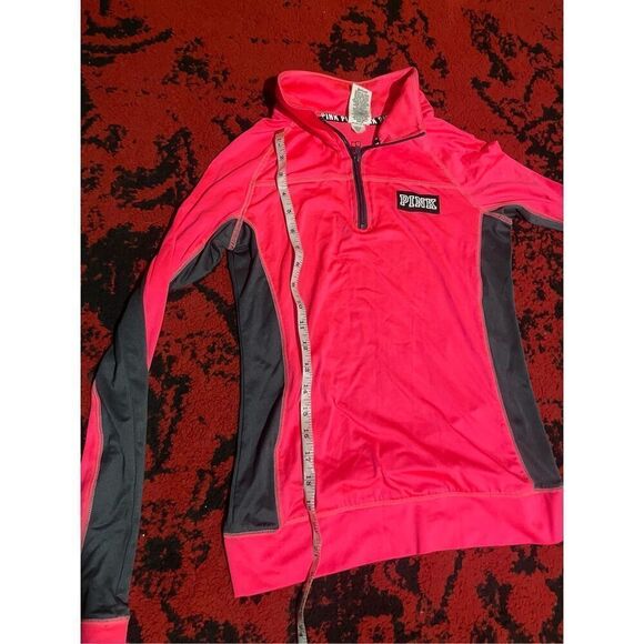 Womens Victoria Secrets PINK Halp Zip Shirt SZ XS - Picture 4 of 16